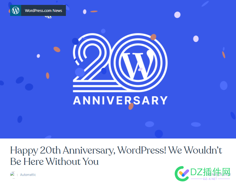 博客平台 WordPress 诞生 20 周年，用户超过 6000 万 博客,平台,wordpress,诞生,周年